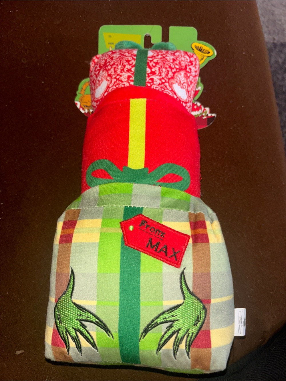 The grinch dog toy